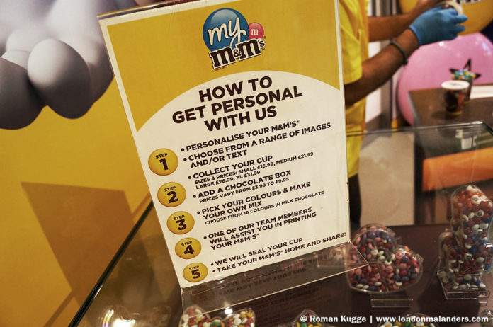 M&M'S World London personalisierte M&M'S