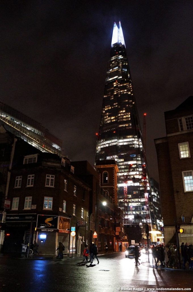 The Shard London nachts by bight