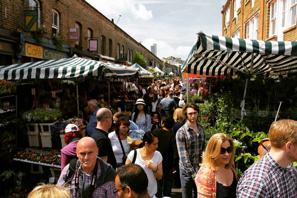 Columbia Road Flower Market in London Markt Öffnungszeiten