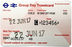 Gruppen Ticket London U-Bahn Group Day Travelcard