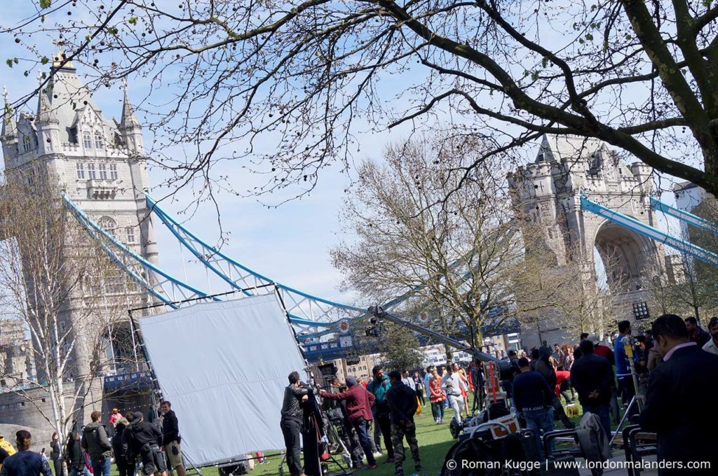 Dreharbeiten bei der Tower Bridge