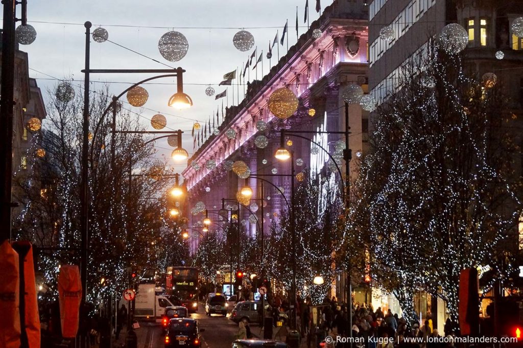 Weihnachtsbeleuchtung London Oxford Street