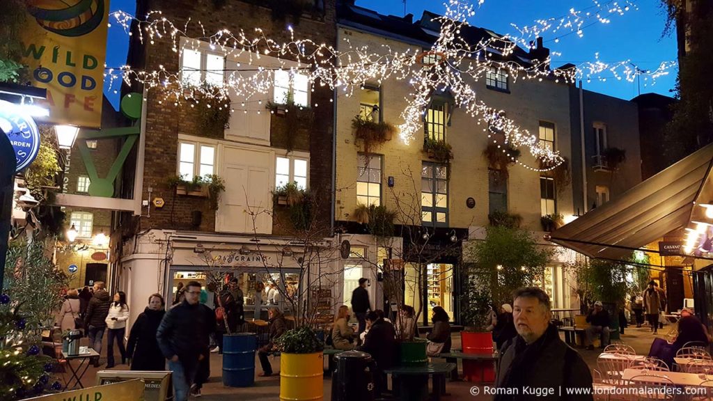 Neal's Yard Weihnachtsbeleuchtung London